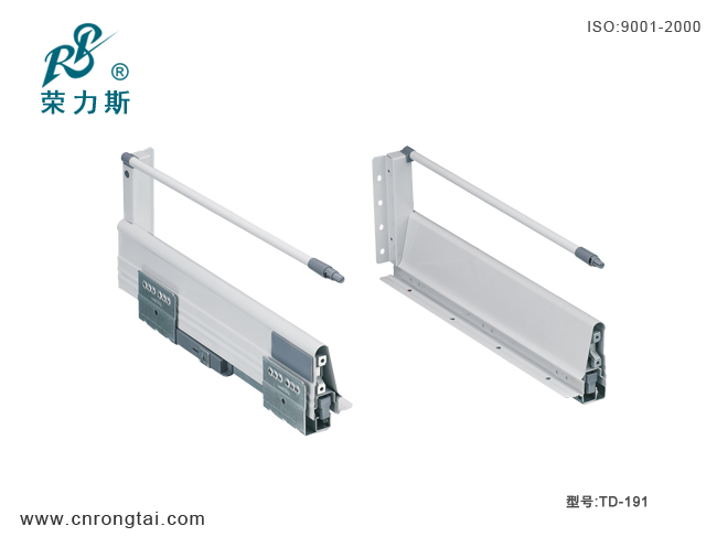 抽屉侧板滑轨阻尼骑马抽屉滑轨TD-191（单杆）