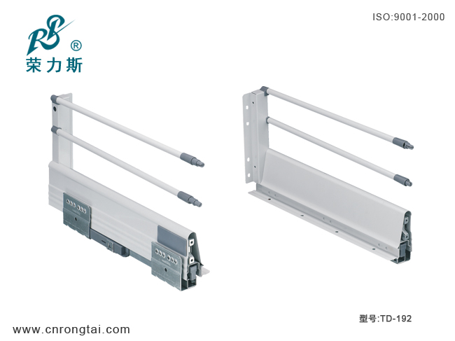 抽屉侧板滑轨阻尼骑马抽屉滑轨TD-192（双杆）